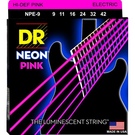 Cuerdas Eléctrica DR Strings Neon 09-42 Pink