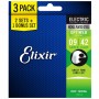 Cuerdas Eléctrica Elixir Optiweb 16550 09-42 3 Pack