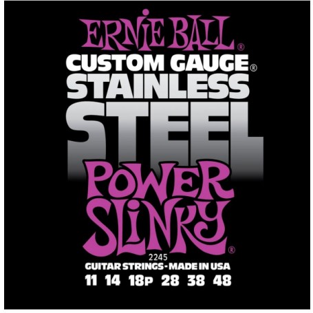 Cuerdas Eléctrica Ernie Ball 2245 Stainless Steel Power Slinky 11-48