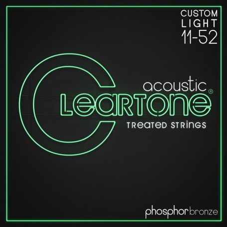 Cleartone Phosphor Bronze Acoustic Strings Custom Light 11-52