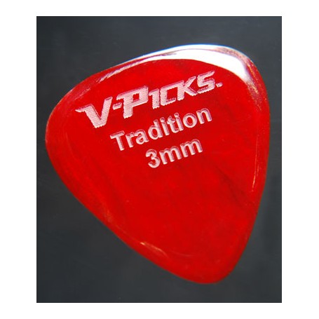 V-Picks Tradition Red Swirl 3mm.