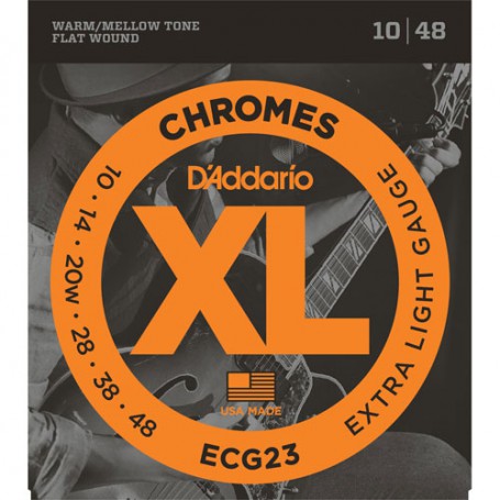 Cuerdas-Eléctrica-D´Addario ECG23 Chromes Extra Light 10-48