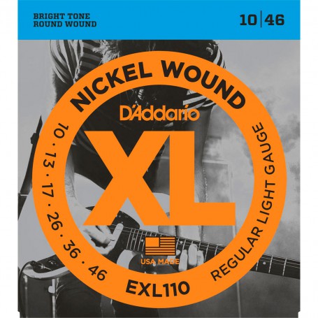 Cuerdas Eléctrica D´Addario Nickel Wound EXL110 10-46