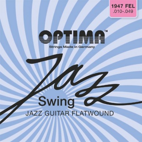 Cuerdas Eléctrica Optima Jazz Swing Chrome Flatwound 10-49