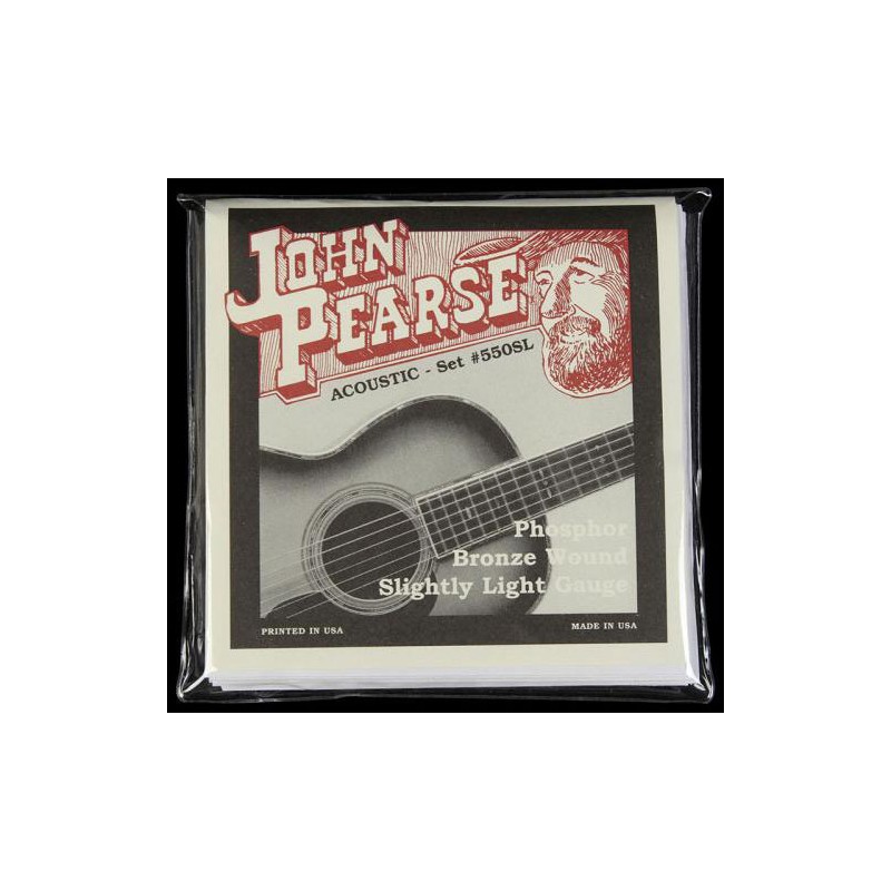 John Pearse P650 Juego de cuerdas para guitarra de fósforo/bronce 