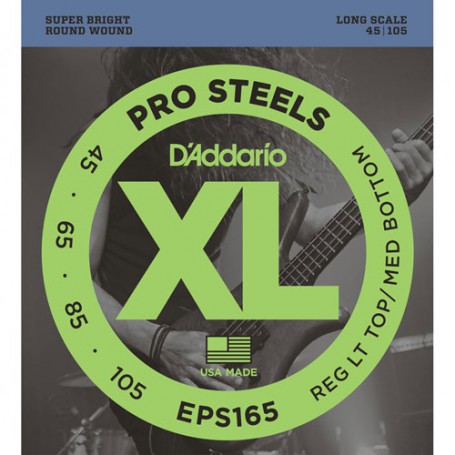 Cuerdas-Bajo-D´Addario-EPS165 Pro Steels 45-105
