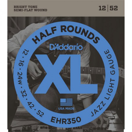 Cuerdas-Eléctrica-D´Addario EHR350 Half Rounds 12-52
