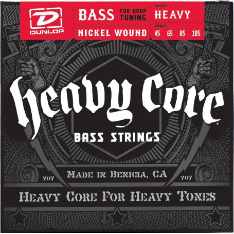 Cuerdas Bajo Dunlop Heavy Core 45-105
