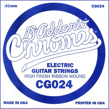 D'Addario Chromes CG024 Flat Wound Single String