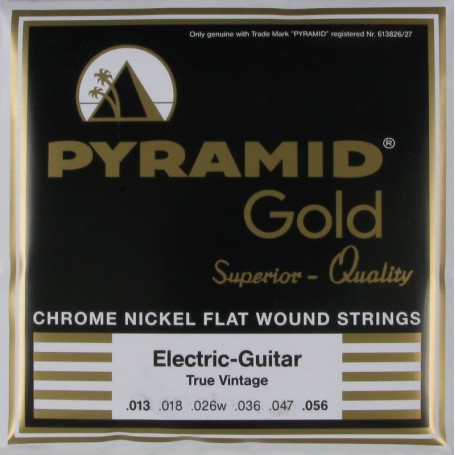 Cuerdas Eléctrica Pyramid Gold Flatwound 13-56
