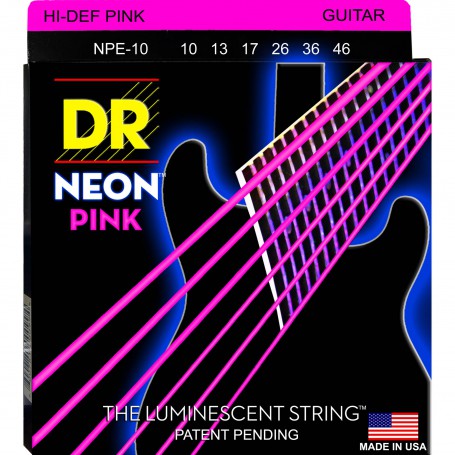 Cuerdas Eléctrica DR Strings NPE-10 Neon 10-46 Pink