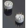 9-PIN / Noval socket, Ceramic, white