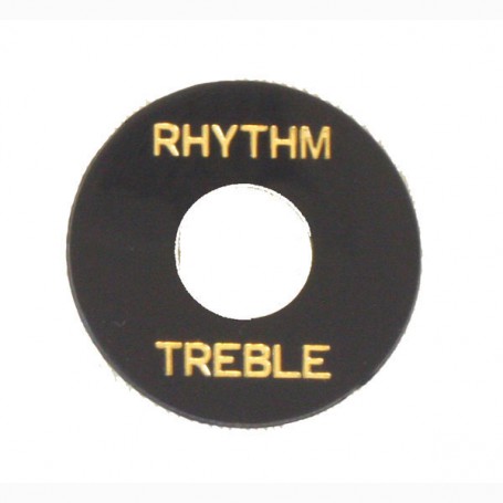 Placa de selector Rhythm & Treble negra